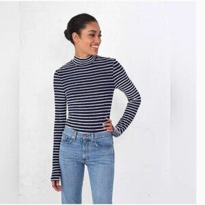 La Ligne Scallop Mock Neck Long Sleeve